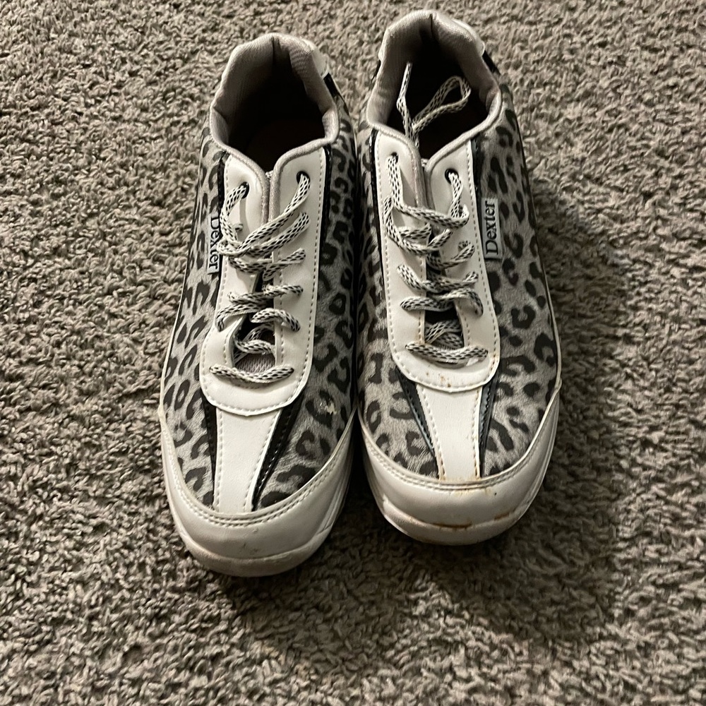 Leopard print bowling shoes